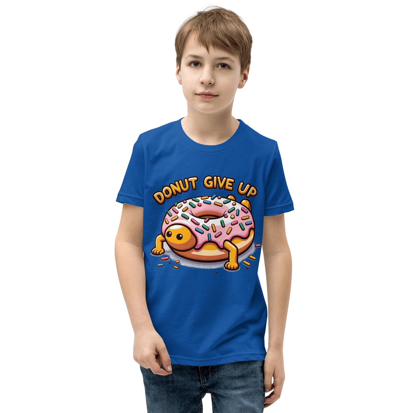 Kurzärmeliges T-Shirt für Jugendliche "Donut give up" - Artexio