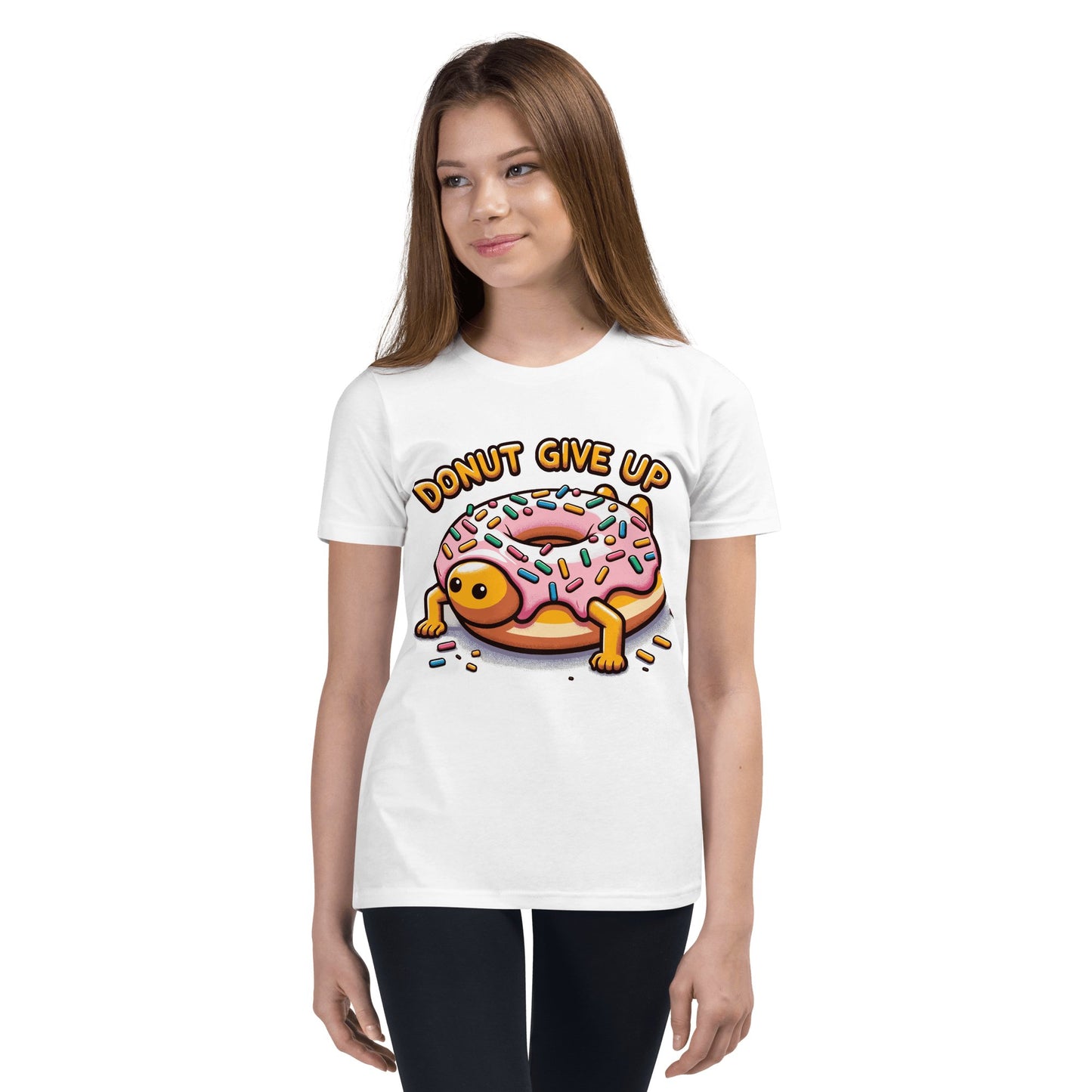 Kurzärmeliges T-Shirt für Jugendliche "Donut give up" - Artexio