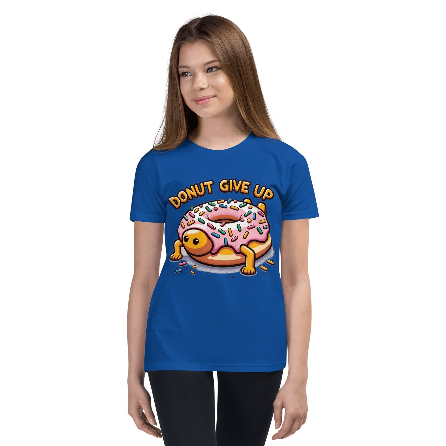 Kurzärmeliges T-Shirt für Jugendliche "Donut give up" - Artexio