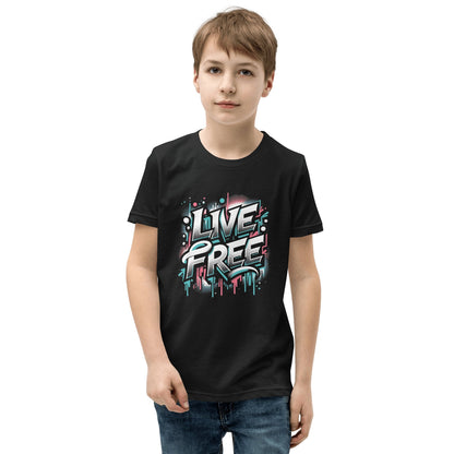 Kurzärmeliges T-Shirt für Jugendliche "Live Free" - Artexio