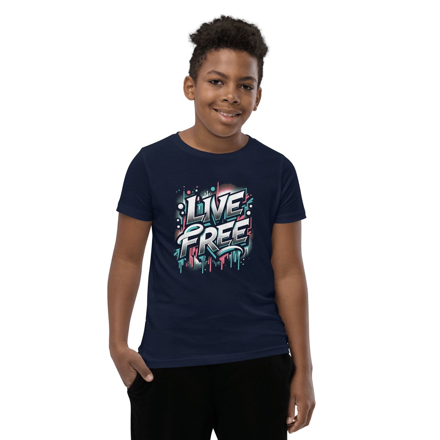 Kurzärmeliges T-Shirt für Jugendliche "Live Free" - Artexio