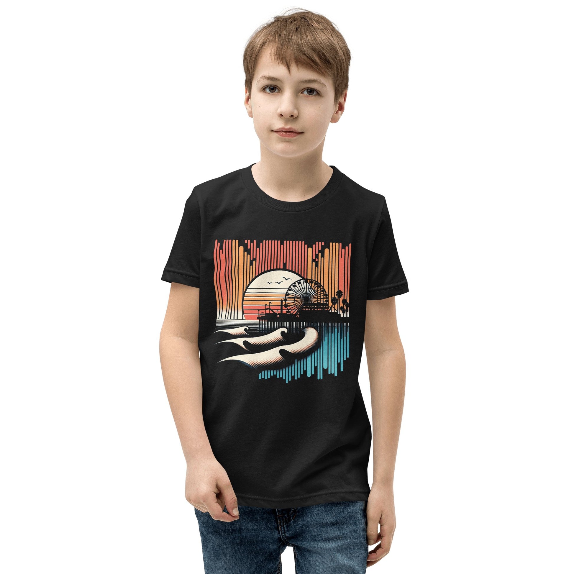 Kurzärmeliges T-Shirt für Jugendliche "Santa Monica Pier" - Artexio