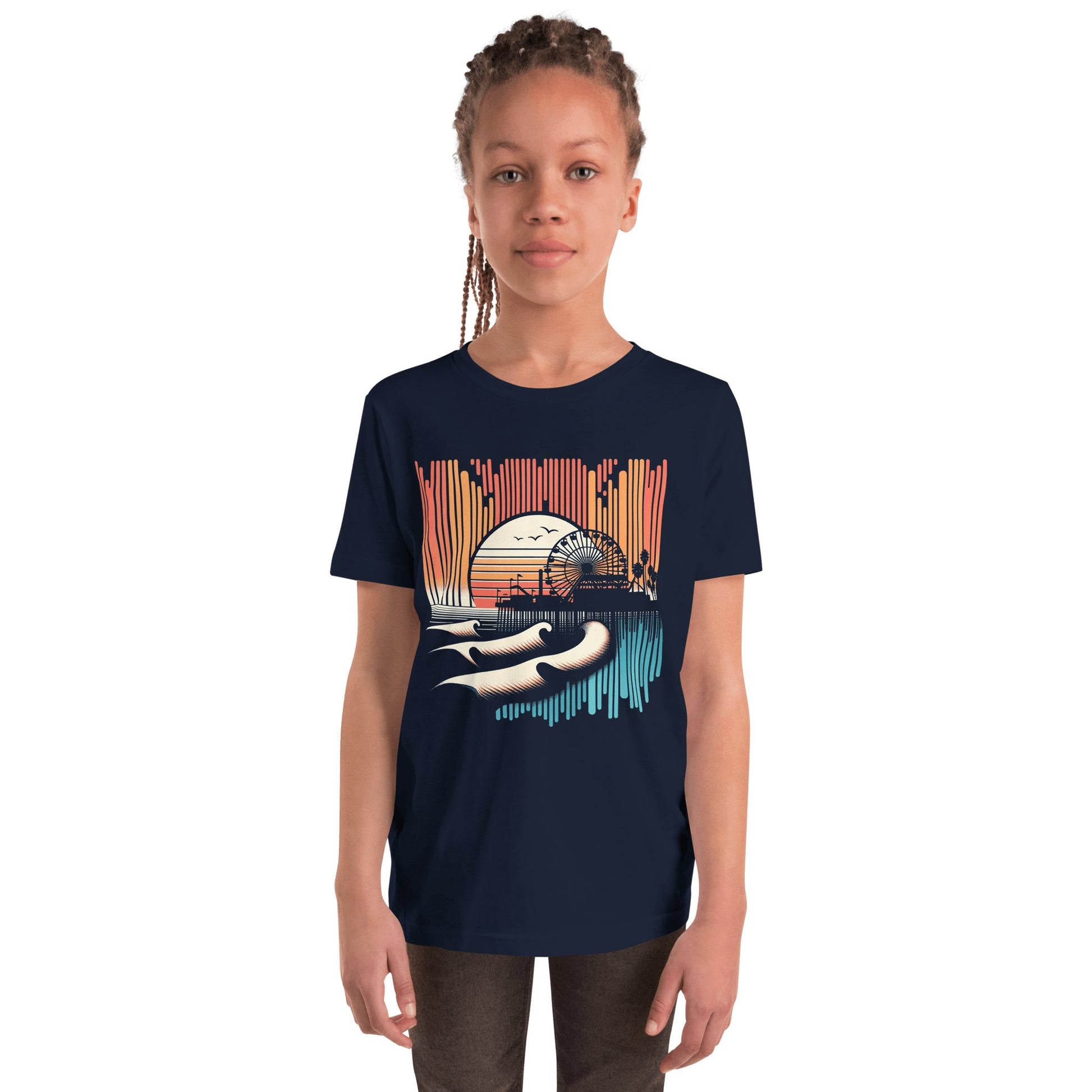 Kurzärmeliges T-Shirt für Jugendliche "Santa Monica Pier" - Artexio