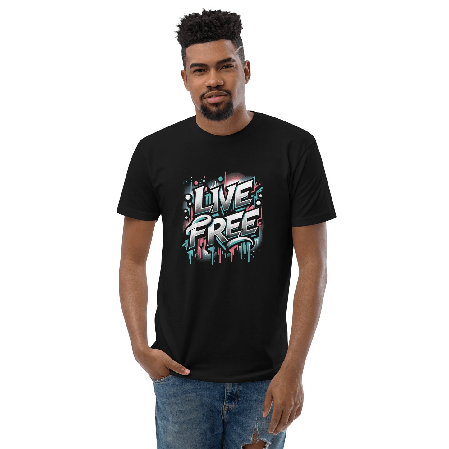 Kurzärmeliges T-Shirt "Live Free" - Artexio