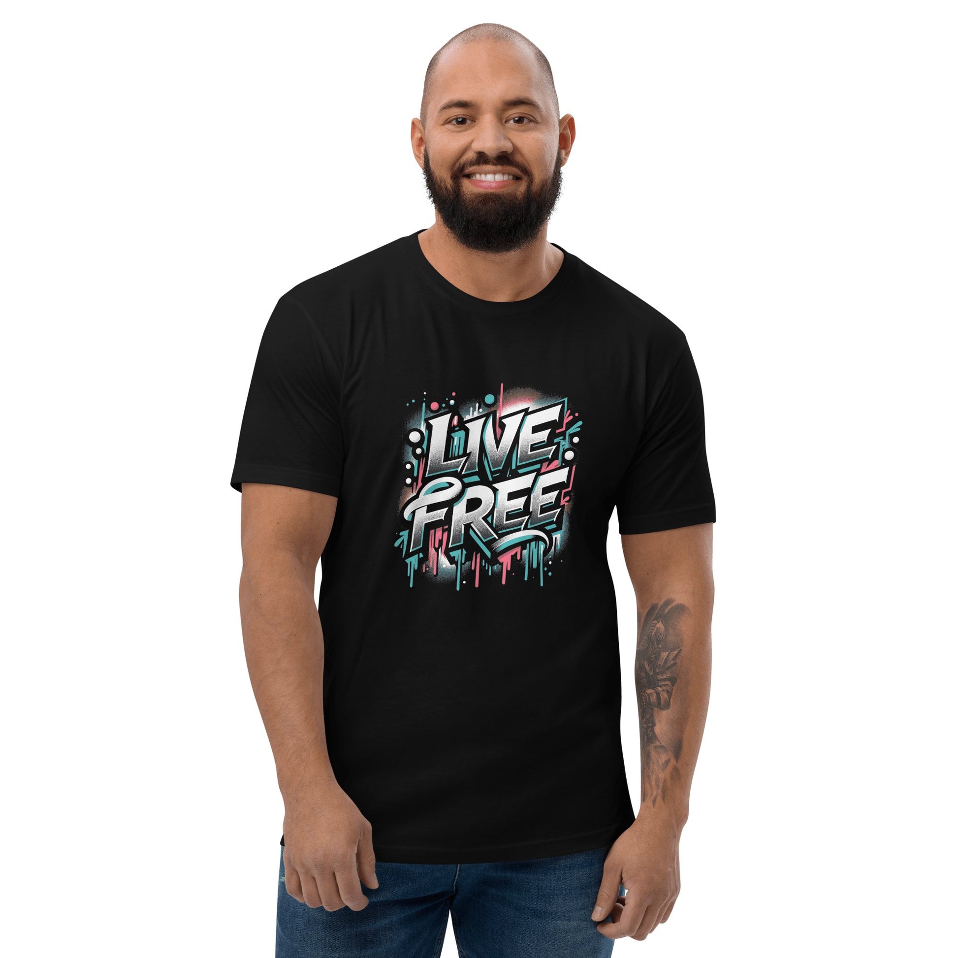 Kurzärmeliges T-Shirt "Live Free" - Artexio