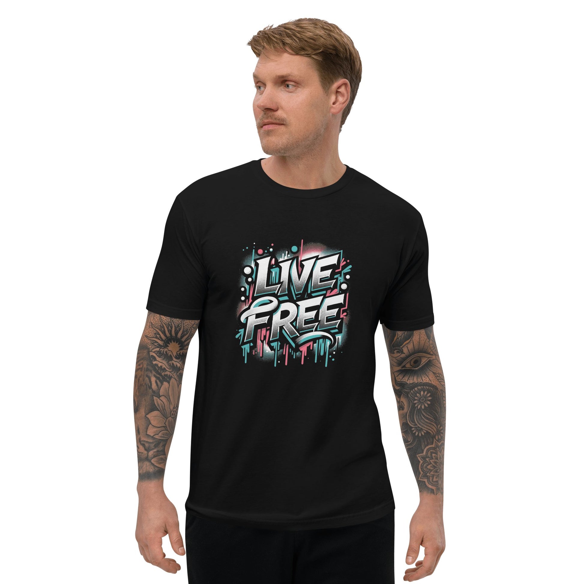 Kurzärmeliges T-Shirt "Live Free" - Artexio