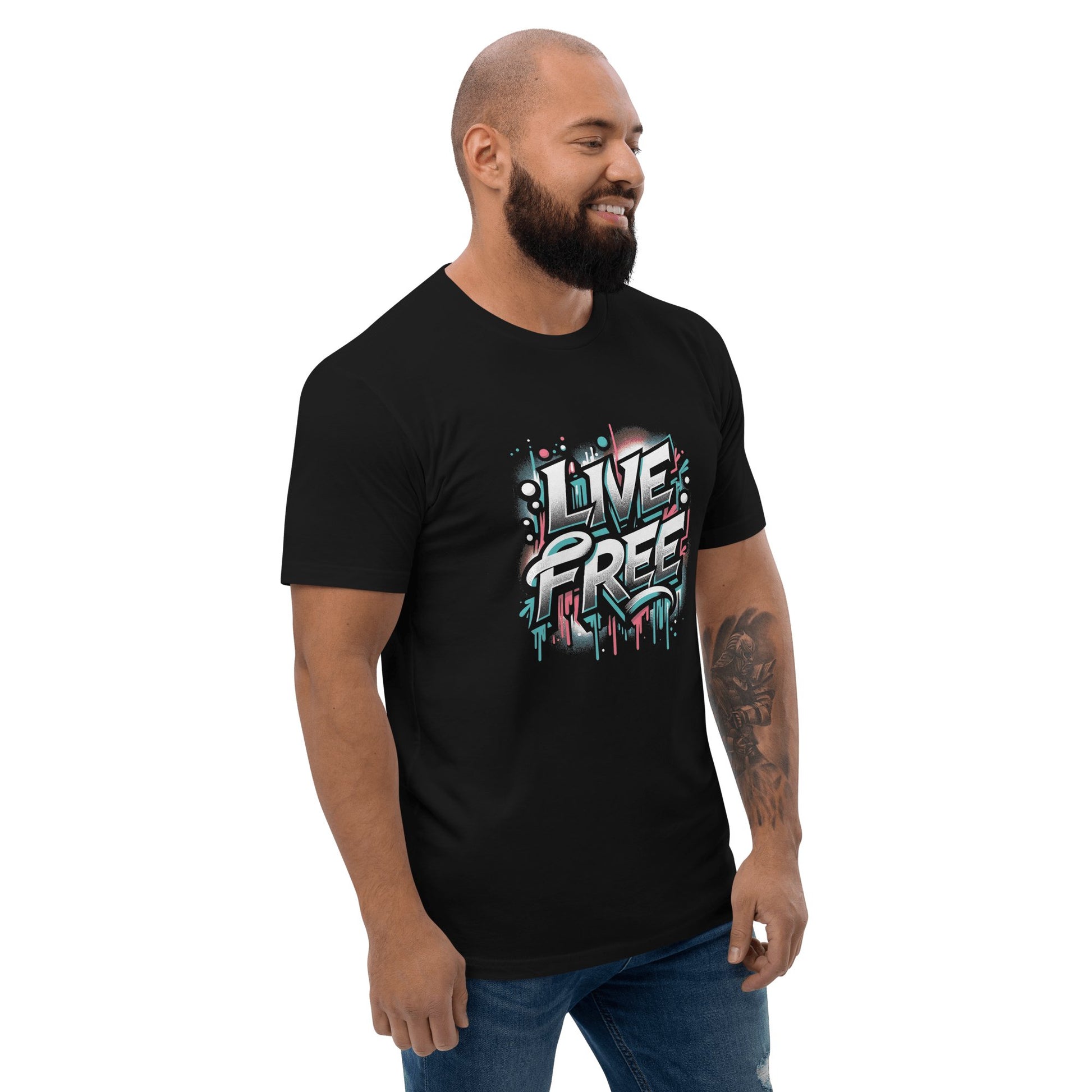 Kurzärmeliges T-Shirt "Live Free" - Artexio