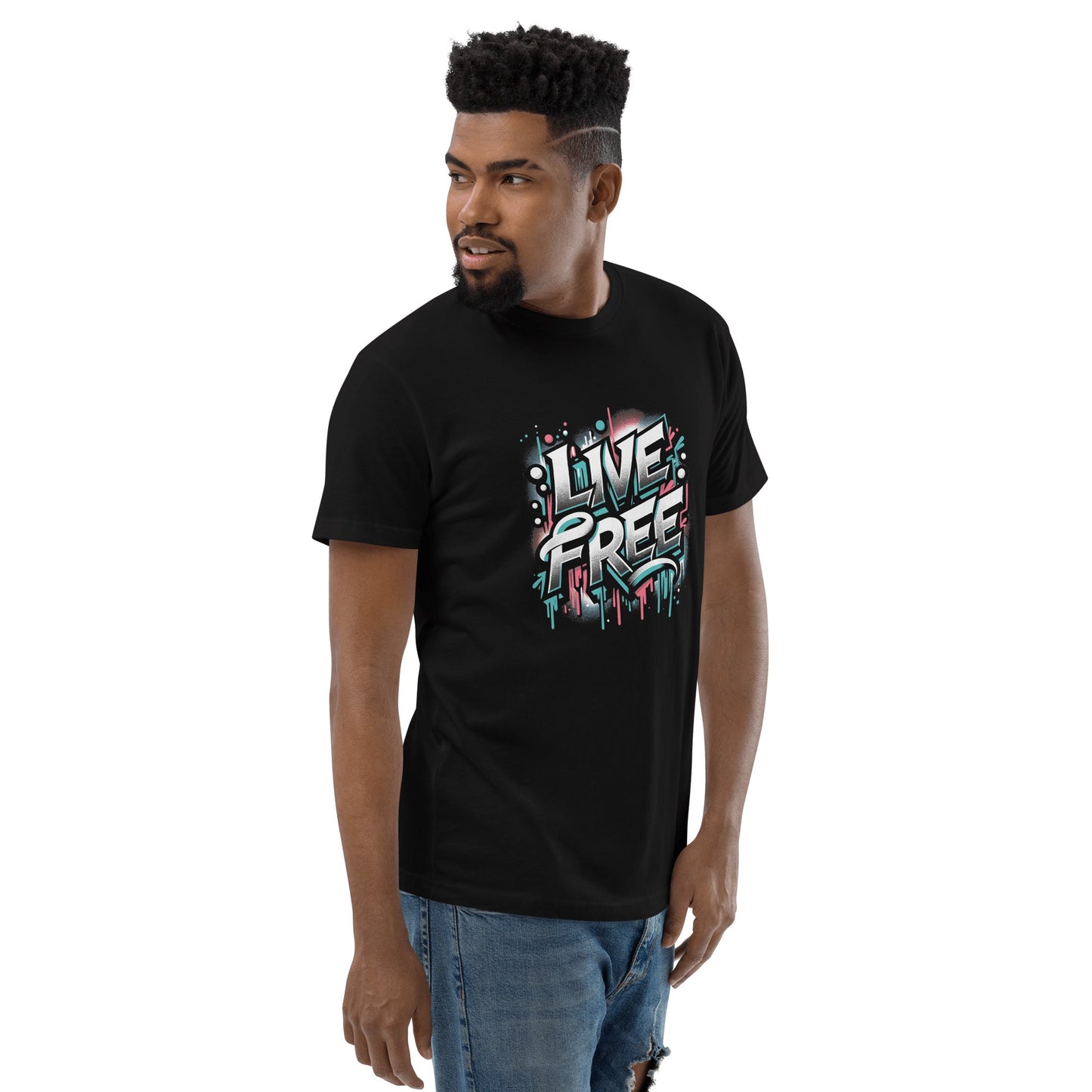 Kurzärmeliges T-Shirt "Live Free" - Artexio