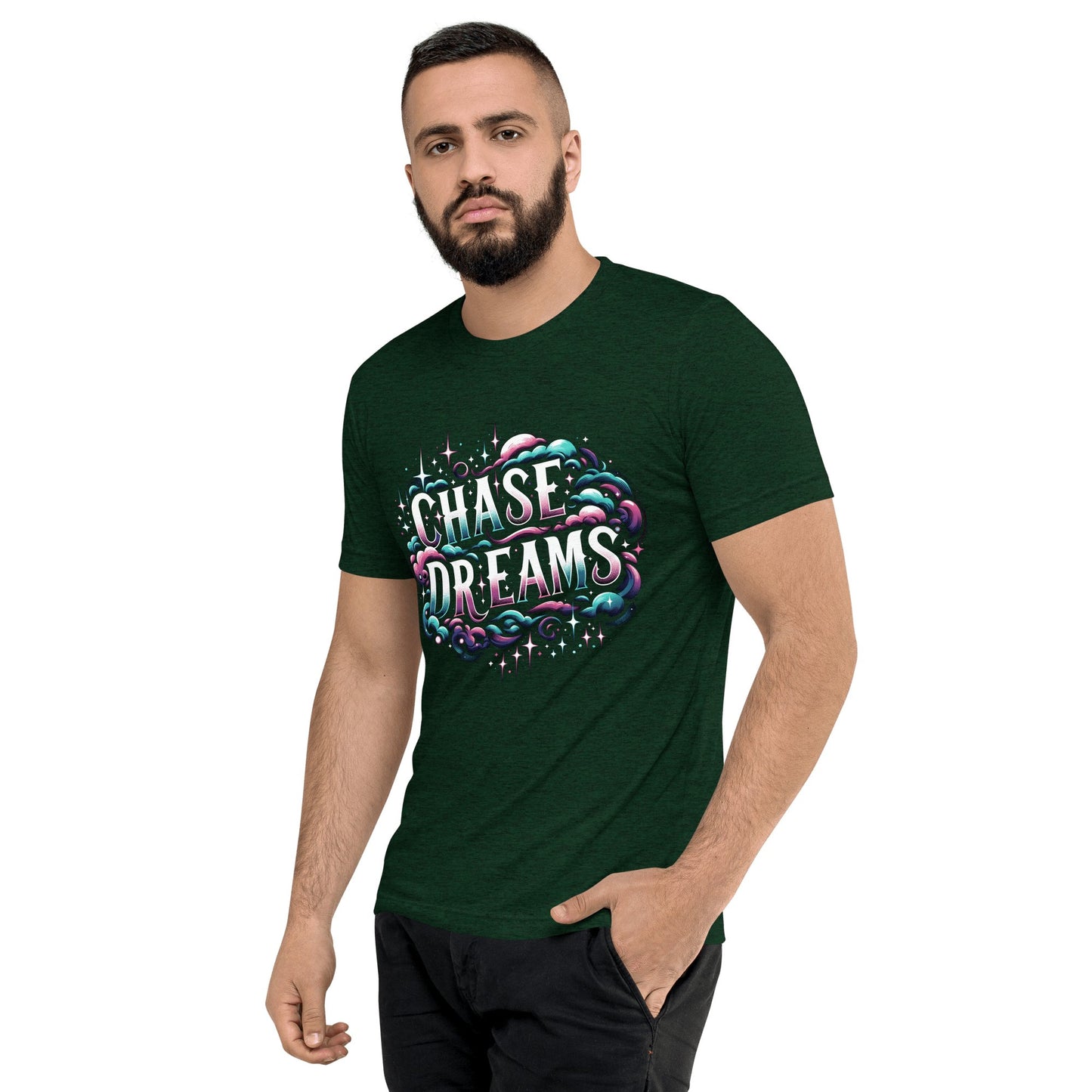 Kurzärmeliges Tri - Blend T-Shirt "Chase Dreams" - Artexio