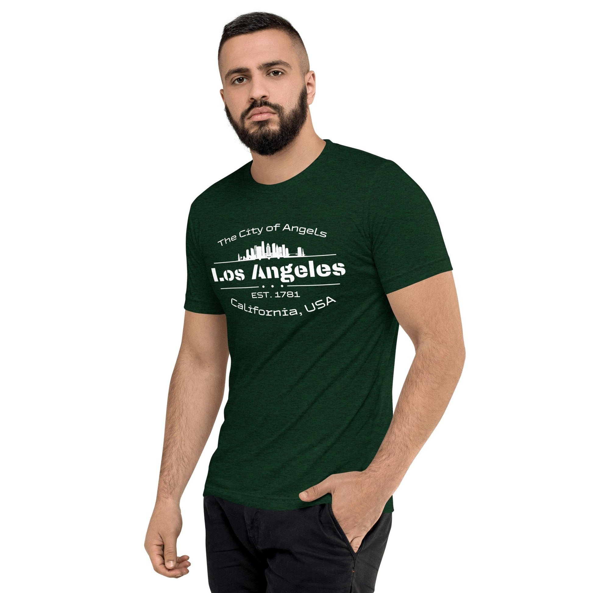 Kurzärmeliges Tri - Blend T-Shirt "Los Angeles" - Artexio