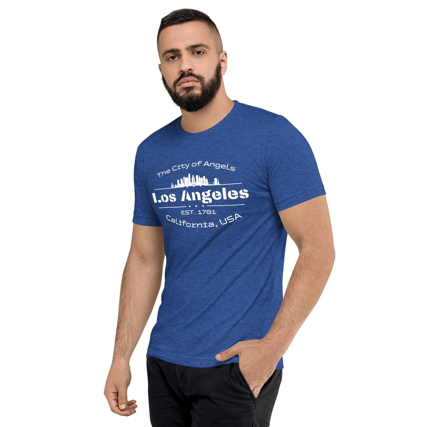 Kurzärmeliges Tri - Blend T-Shirt "Los Angeles" - Artexio