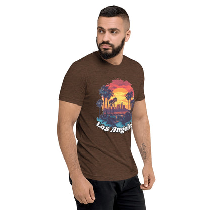 Kurzärmeliges Tri - Blend T-Shirt "Los Angeles" - Artexio