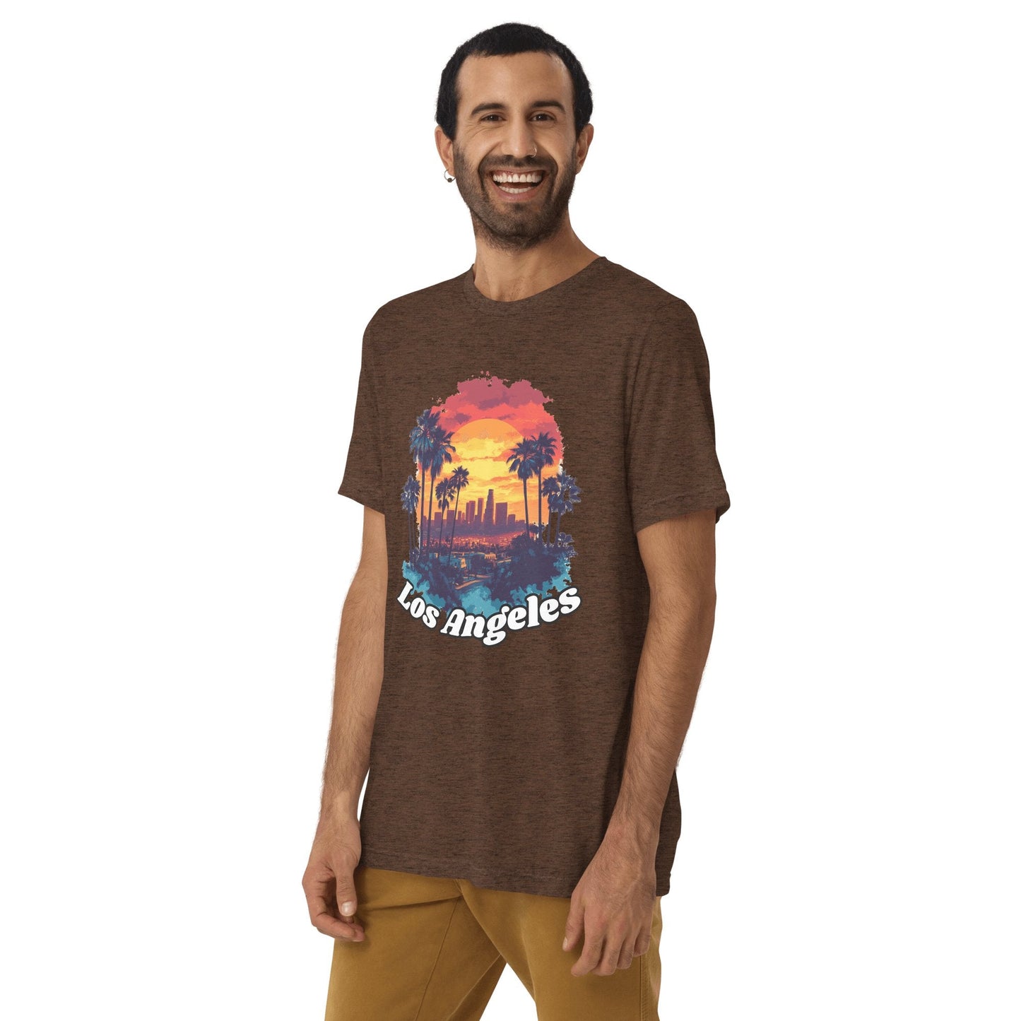 Kurzärmeliges Tri - Blend T-Shirt "Los Angeles" - Artexio