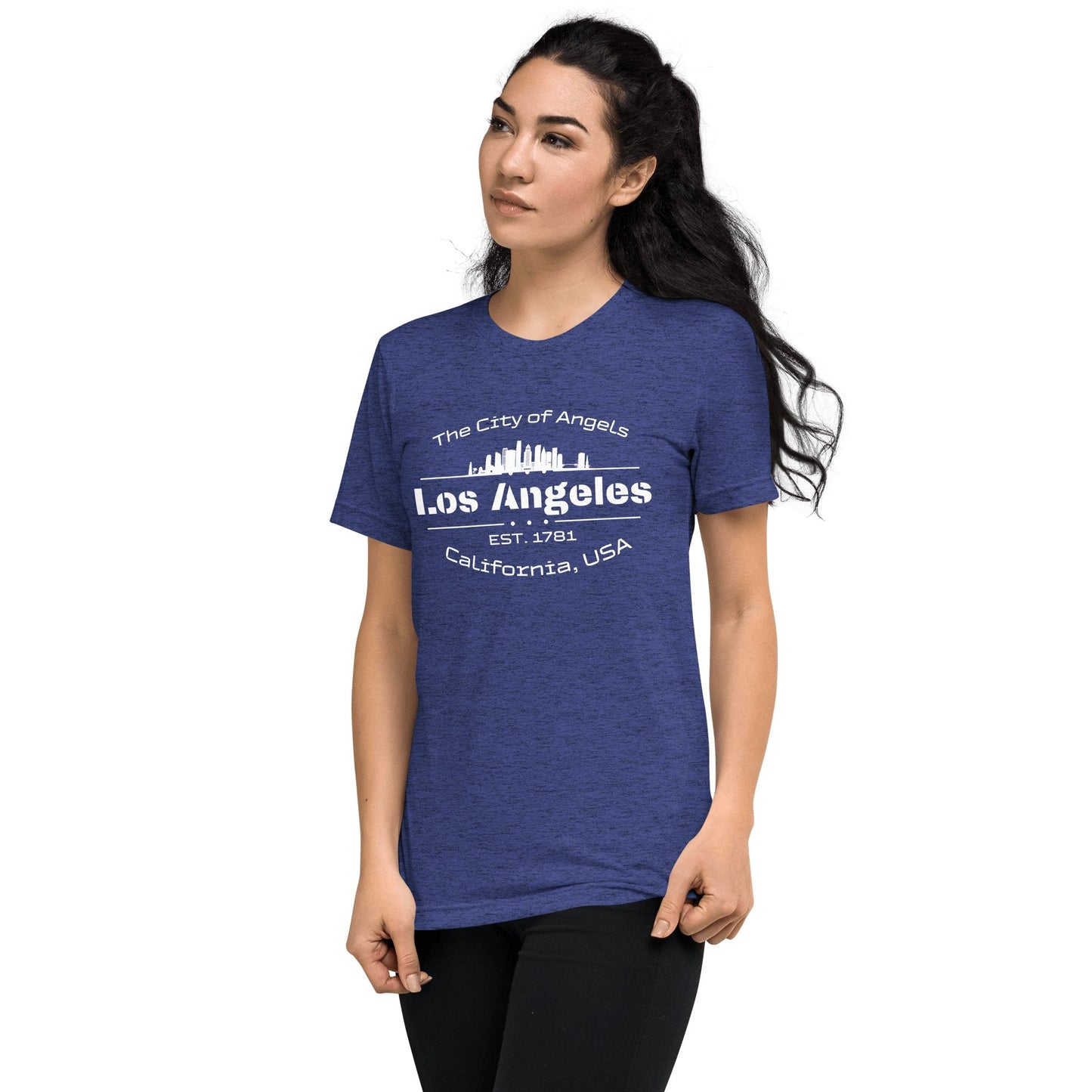 Kurzärmeliges Tri - Blend T-Shirt "Los Angeles" - Artexio