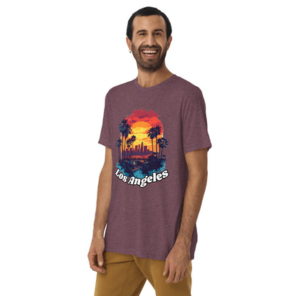 Kurzärmeliges Tri - Blend T-Shirt "Los Angeles" - Artexio