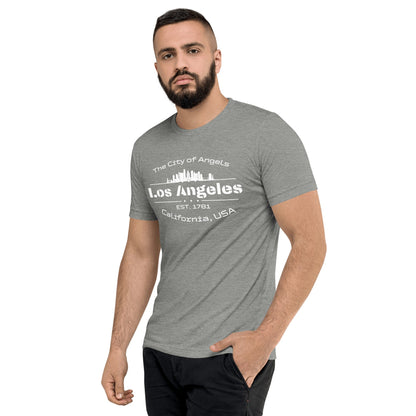 Kurzärmeliges Tri - Blend T-Shirt "Los Angeles" - Artexio