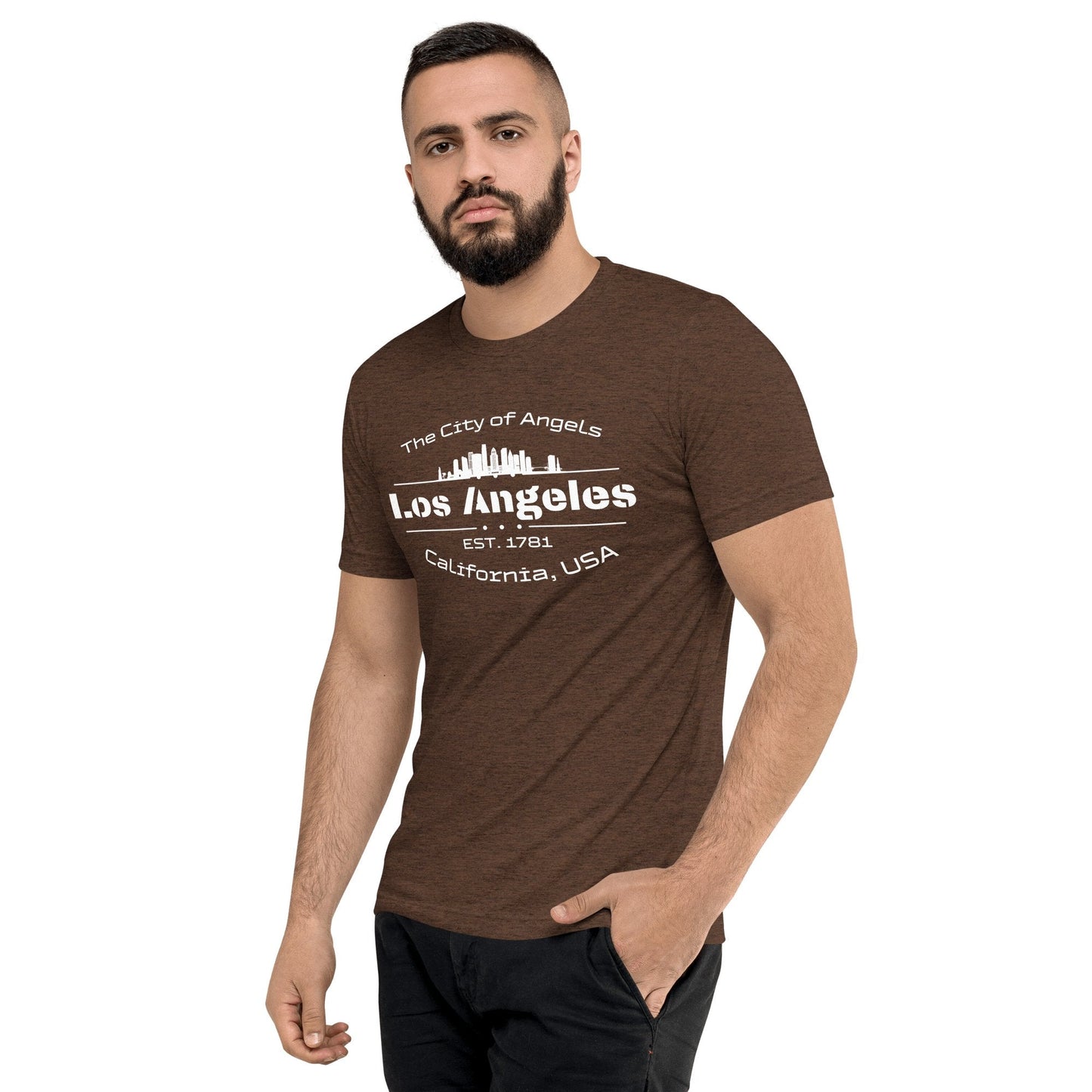 Kurzärmeliges Tri - Blend T-Shirt "Los Angeles" - Artexio