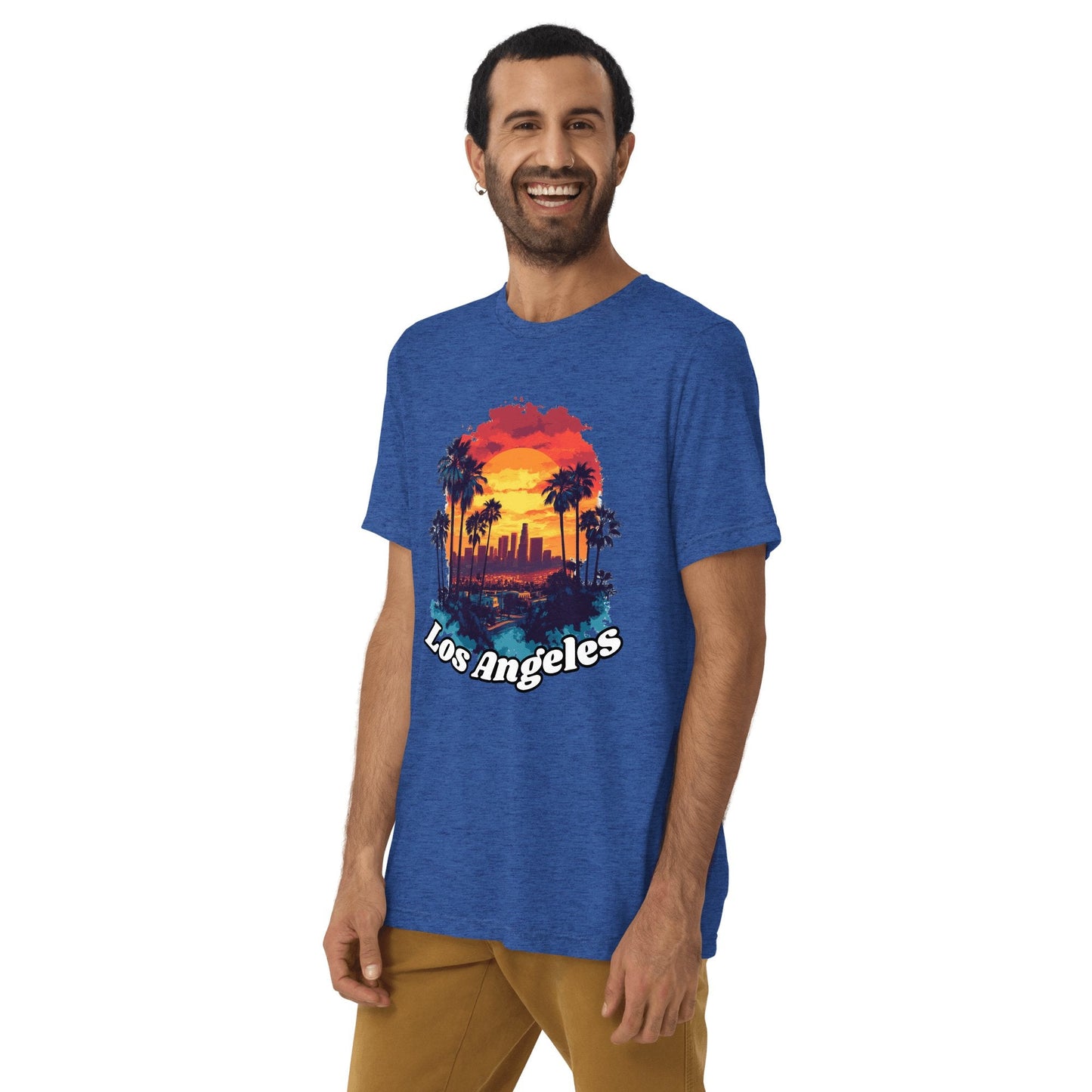 Kurzärmeliges Tri - Blend T-Shirt "Los Angeles" - Artexio