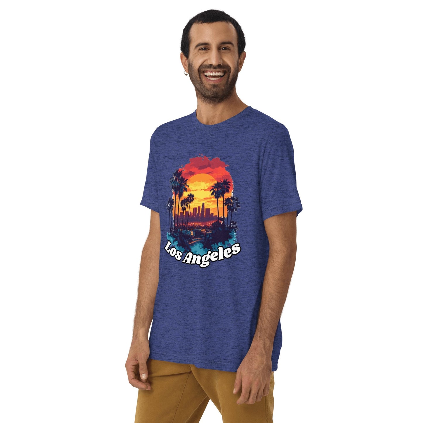 Kurzärmeliges Tri - Blend T-Shirt "Los Angeles" - Artexio