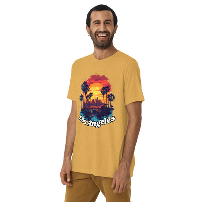 Kurzärmeliges Tri - Blend T-Shirt "Los Angeles" - Artexio