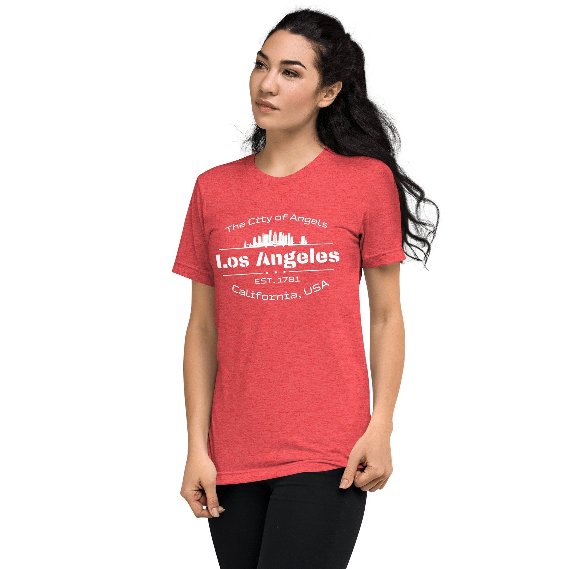 Kurzärmeliges Tri - Blend T-Shirt "Los Angeles" - Artexio