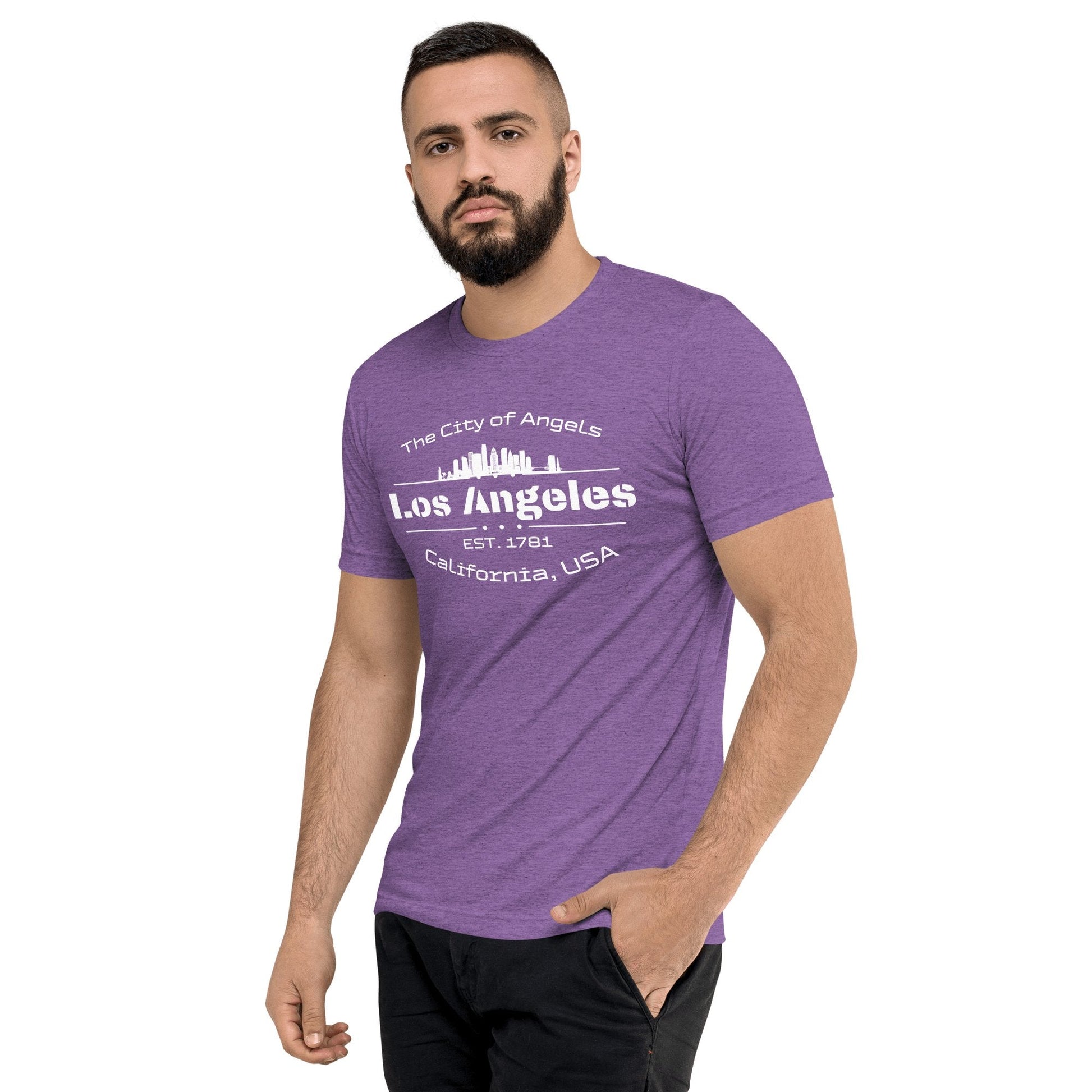 Kurzärmeliges Tri - Blend T-Shirt "Los Angeles" - Artexio