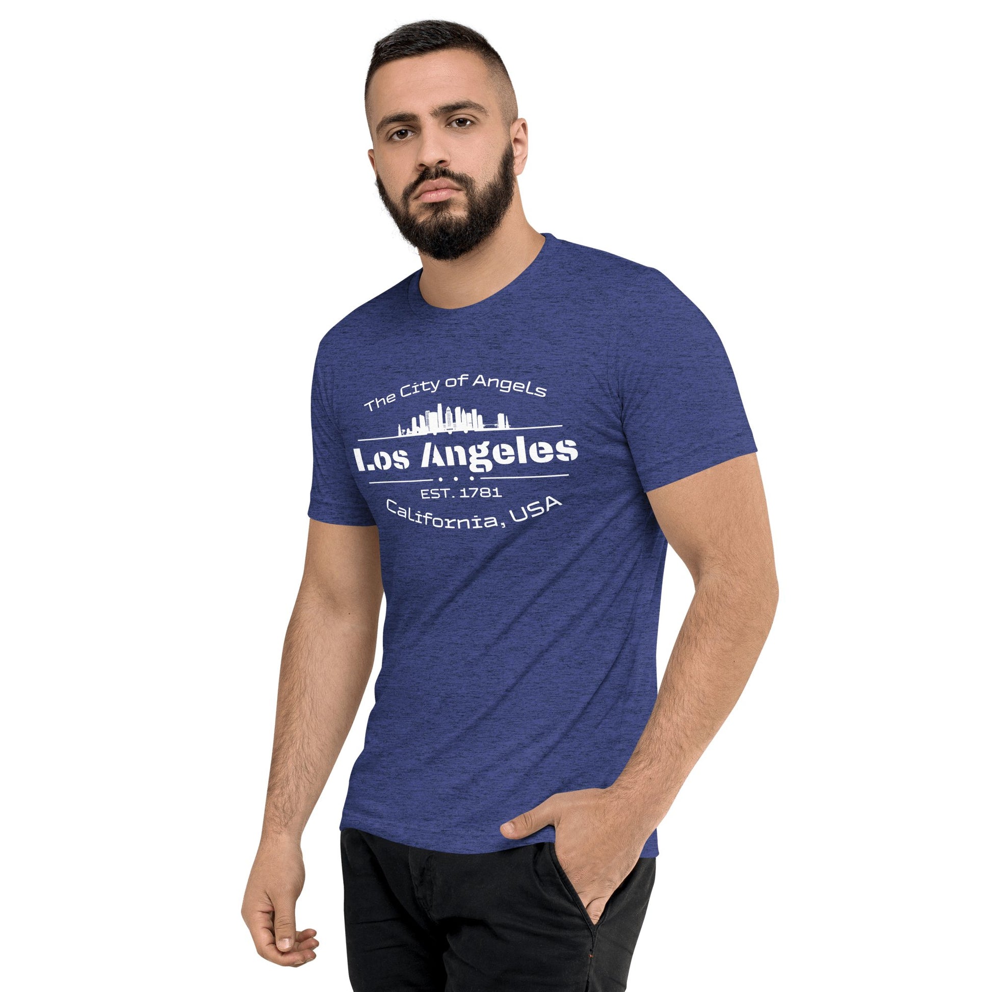 Kurzärmeliges Tri - Blend T-Shirt "Los Angeles" - Artexio