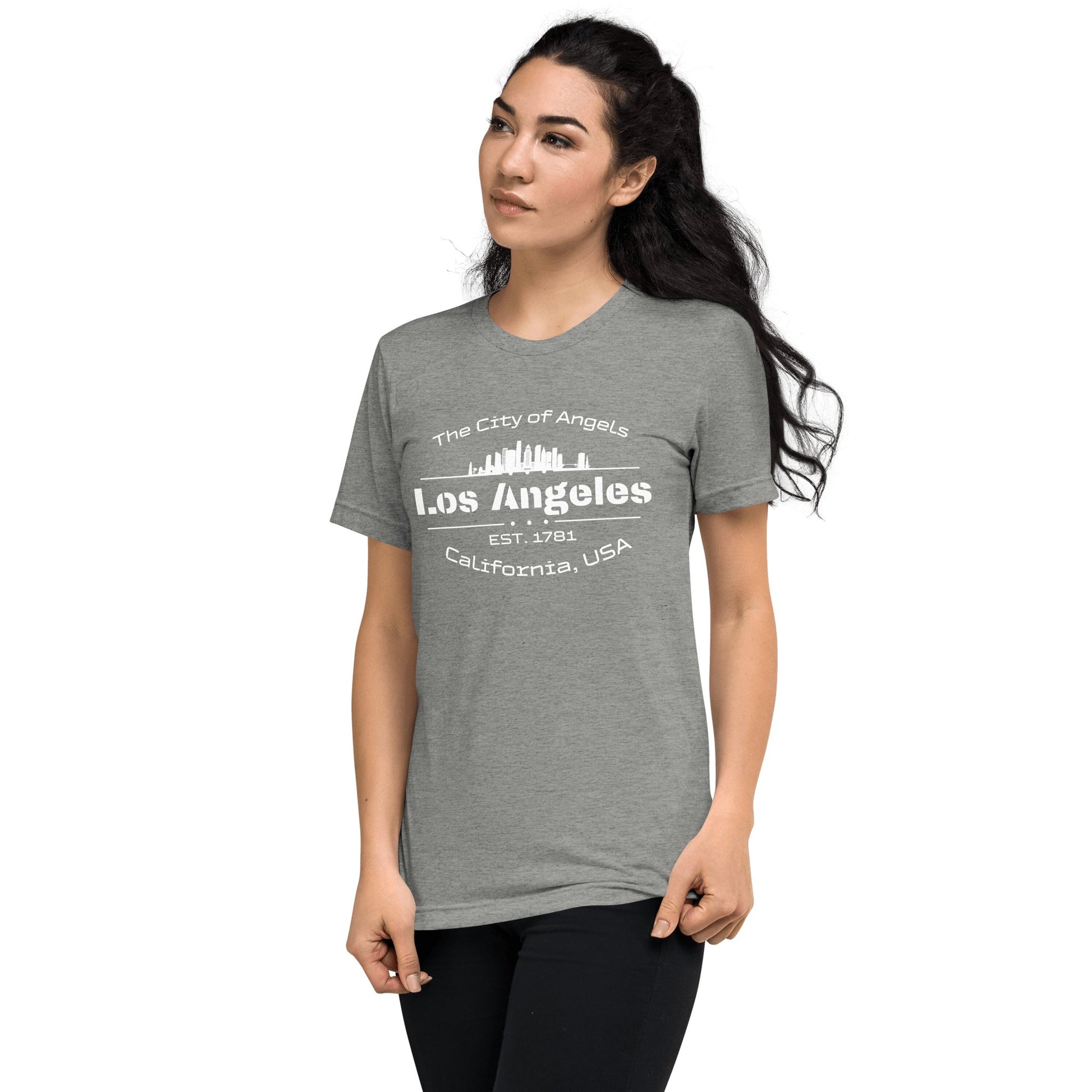 Kurzärmeliges Tri - Blend T-Shirt "Los Angeles" - Artexio