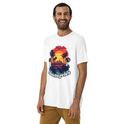 Kurzärmeliges Tri - Blend T-Shirt "Los Angeles" - Artexio