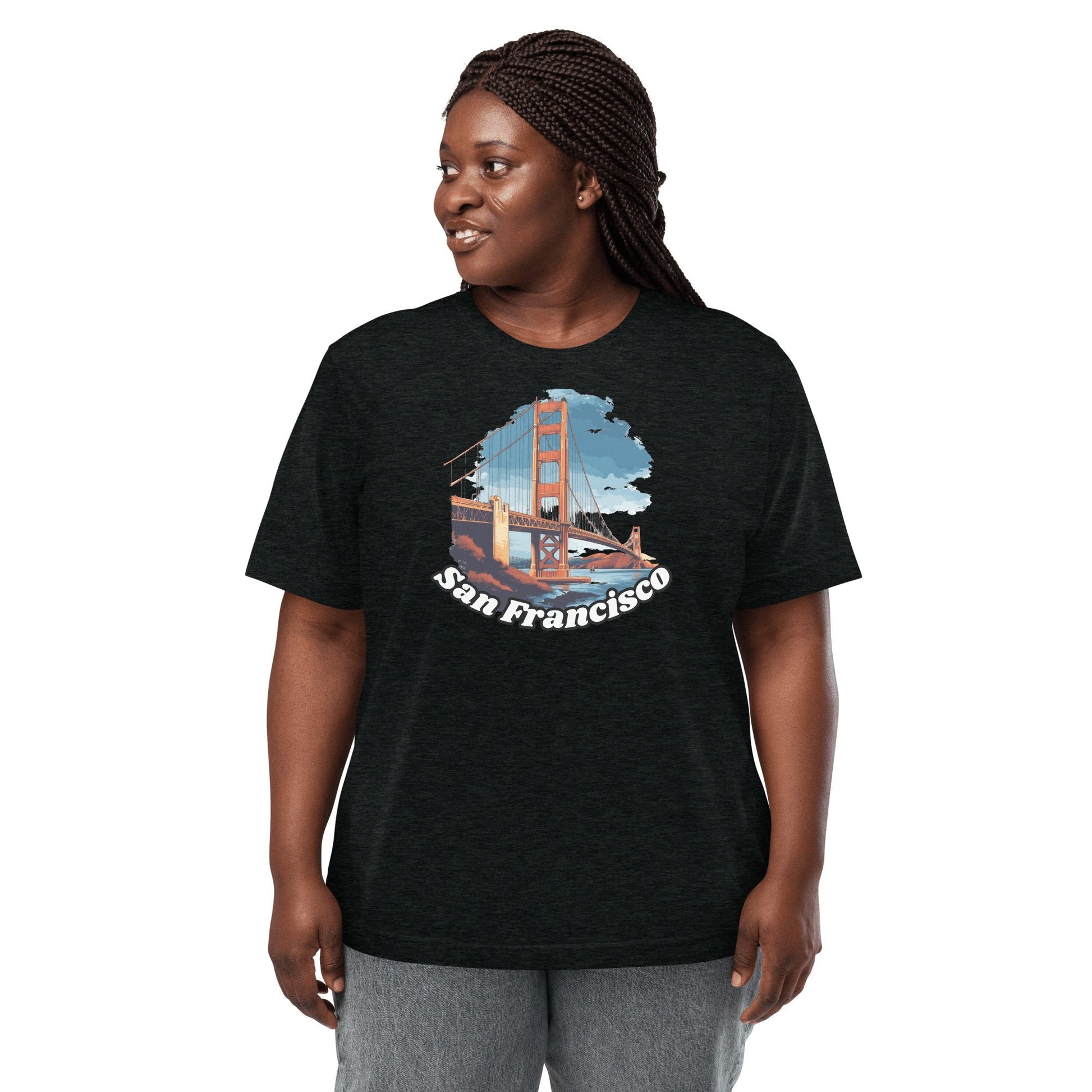 Kurzärmeliges Tri - Blend T-Shirt "San Francisco" - Artexio