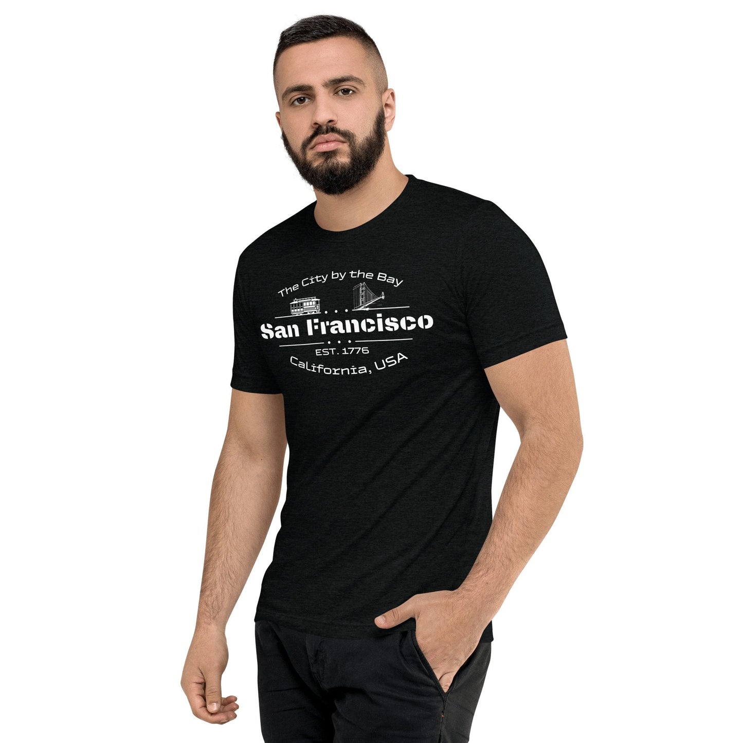 Kurzärmeliges Tri - Blend T-Shirt "San Francisco" - Artexio