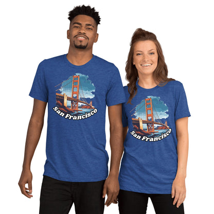 Kurzärmeliges Tri - Blend T-Shirt "San Francisco" - Artexio