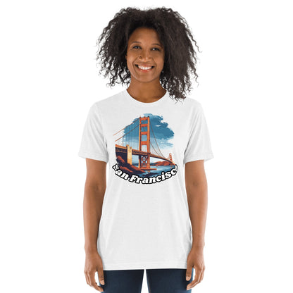 Kurzärmeliges Tri - Blend T-Shirt "San Francisco" - Artexio