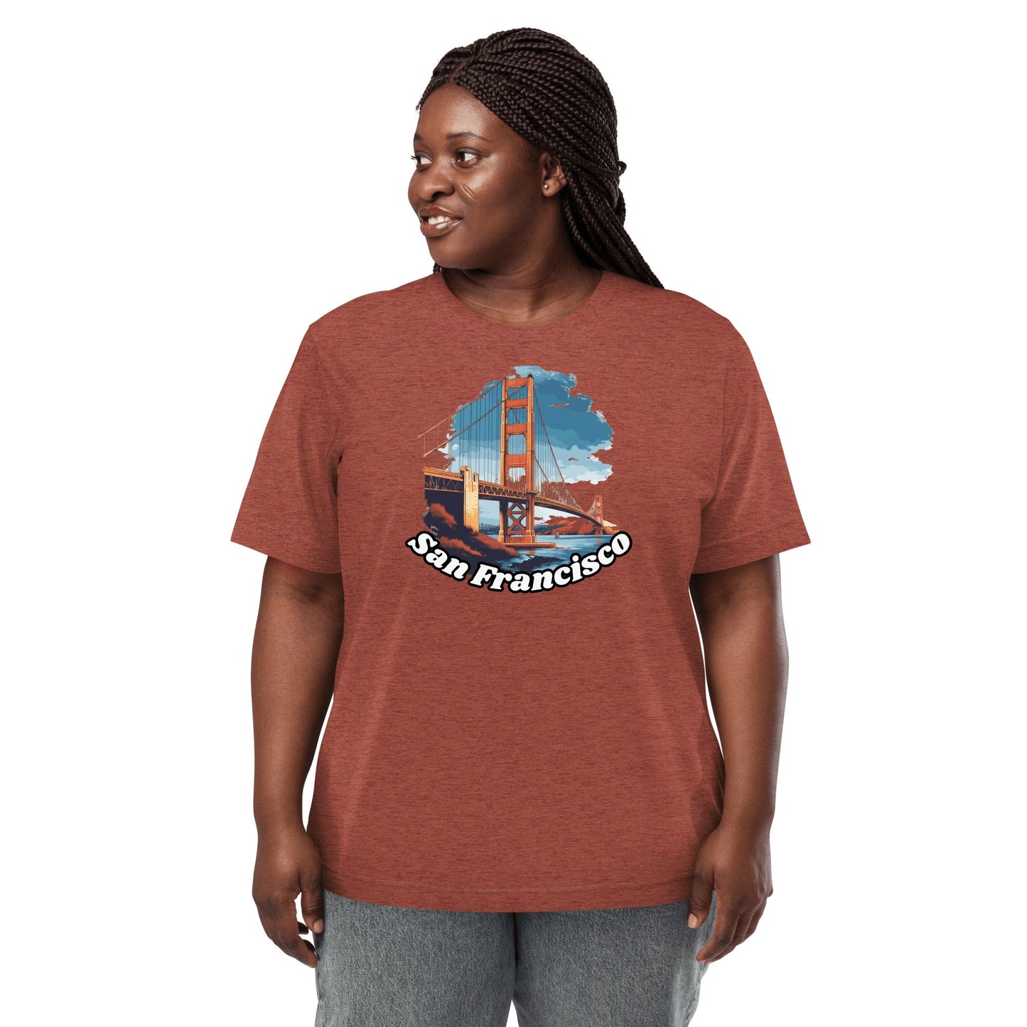 Kurzärmeliges Tri - Blend T-Shirt "San Francisco" - Artexio