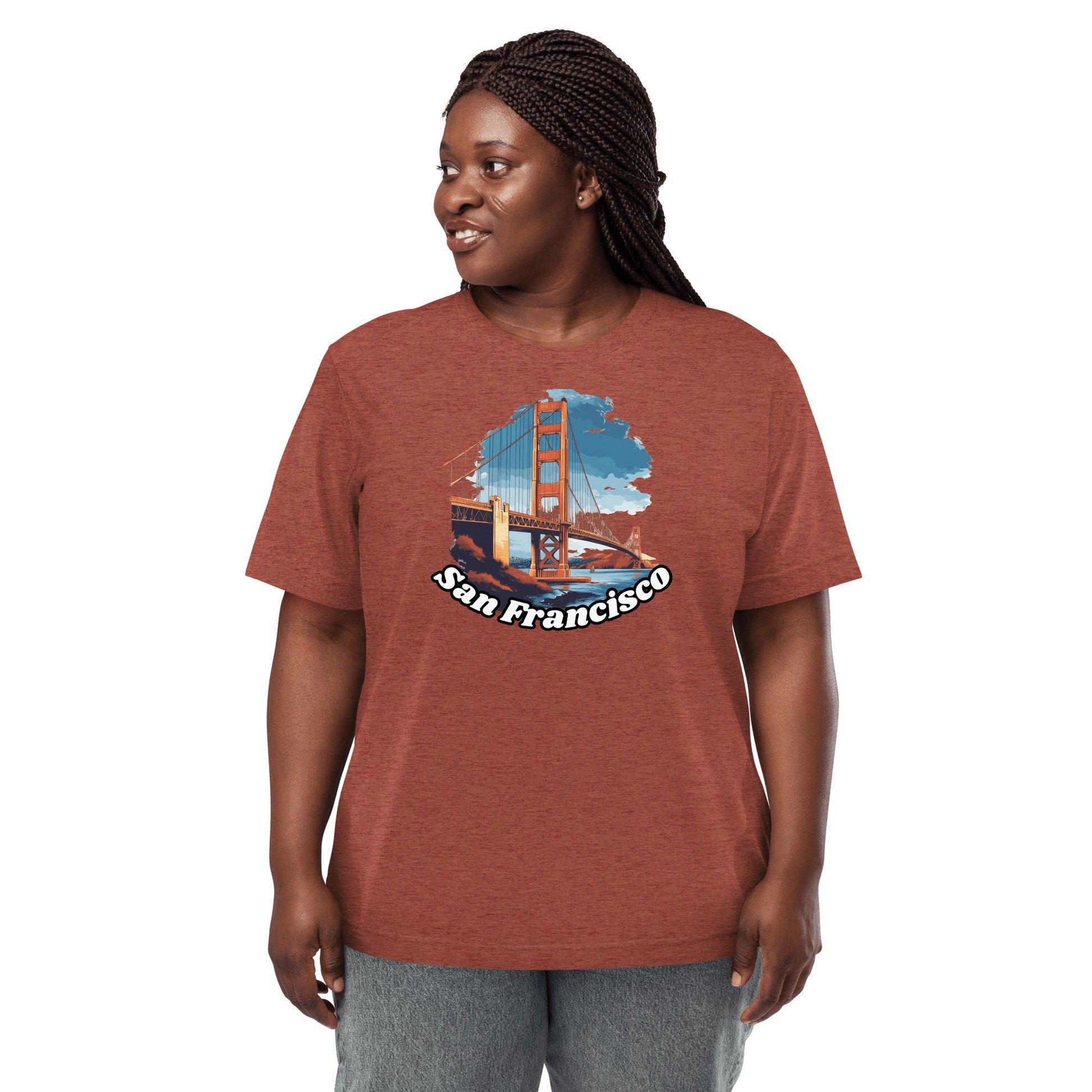 Kurzärmeliges Tri - Blend T-Shirt "San Francisco" - Artexio