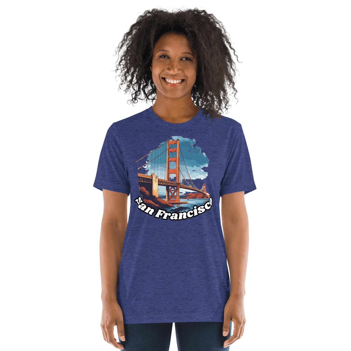 Kurzärmeliges Tri - Blend T-Shirt "San Francisco" - Artexio