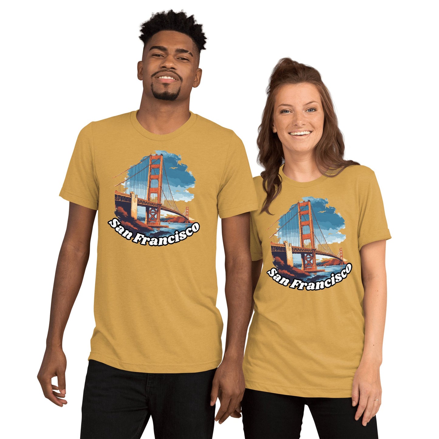 Kurzärmeliges Tri - Blend T-Shirt "San Francisco" - Artexio