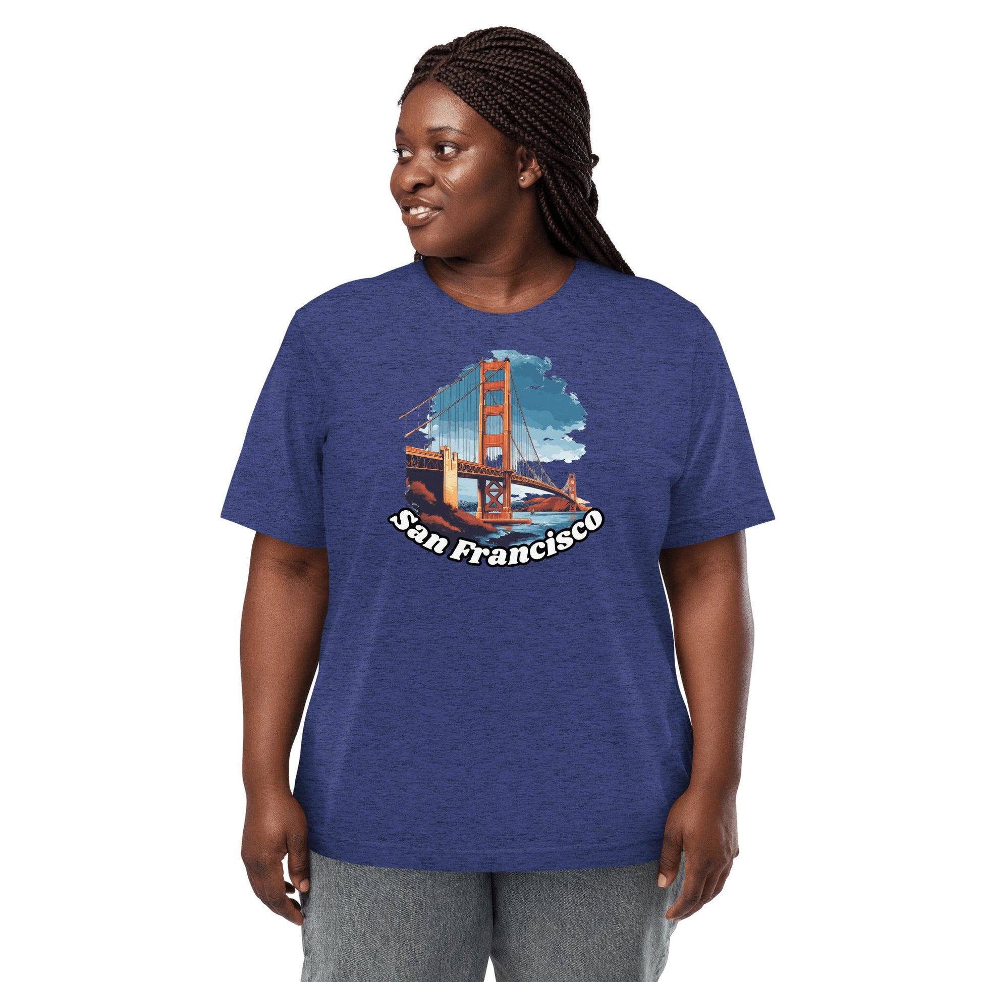 Kurzärmeliges Tri - Blend T-Shirt "San Francisco" - Artexio