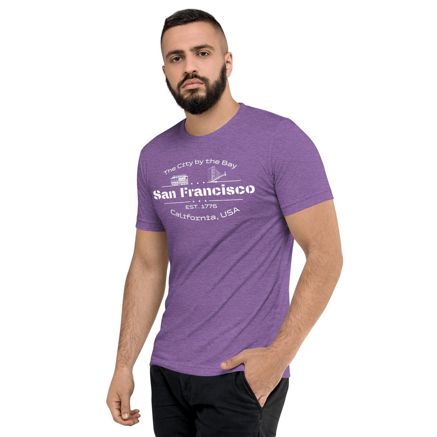 Kurzärmeliges Tri - Blend T-Shirt "San Francisco" - Artexio