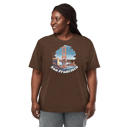 Kurzärmeliges Tri - Blend T-Shirt "San Francisco" - Artexio