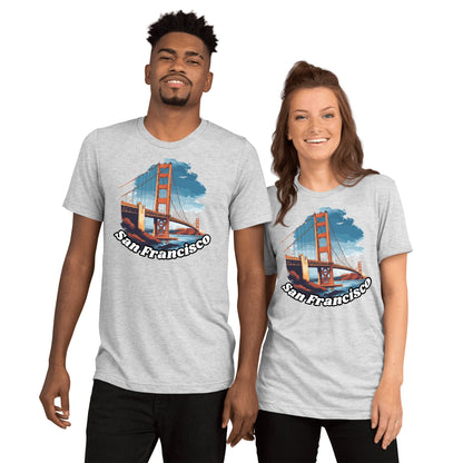 Kurzärmeliges Tri - Blend T-Shirt "San Francisco" - Artexio