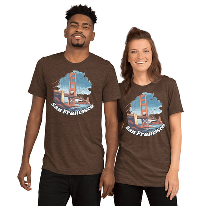 Kurzärmeliges Tri - Blend T-Shirt "San Francisco" - Artexio