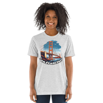 Kurzärmeliges Tri - Blend T-Shirt "San Francisco" - Artexio