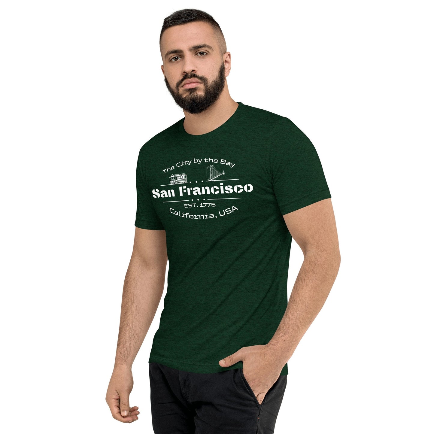 Kurzärmeliges Tri - Blend T-Shirt "San Francisco" - Artexio