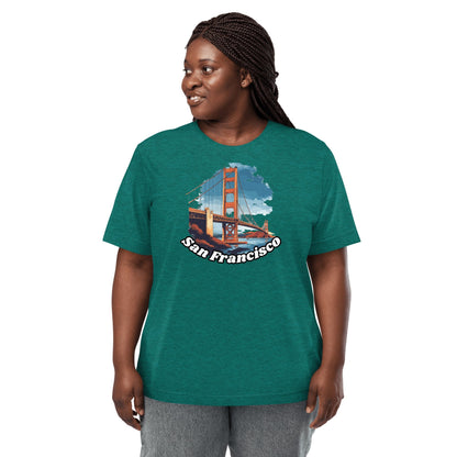 Kurzärmeliges Tri - Blend T-Shirt "San Francisco" - Artexio