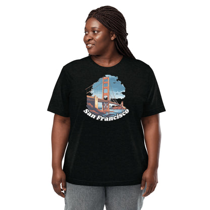 Kurzärmeliges Tri - Blend T-Shirt "San Francisco" - Artexio