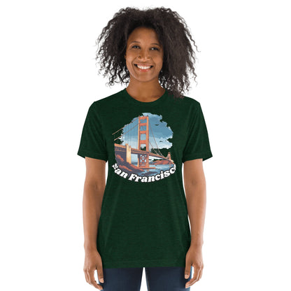 Kurzärmeliges Tri - Blend T-Shirt "San Francisco" - Artexio