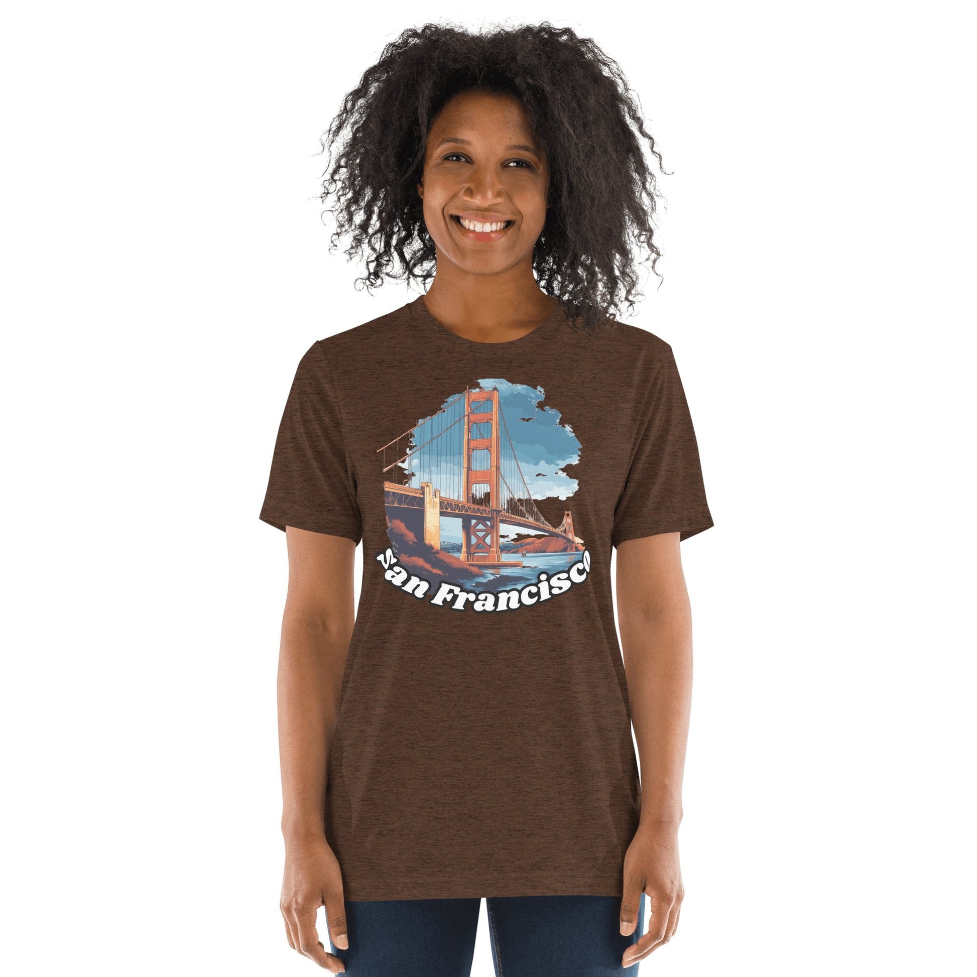 Kurzärmeliges Tri - Blend T-Shirt "San Francisco" - Artexio