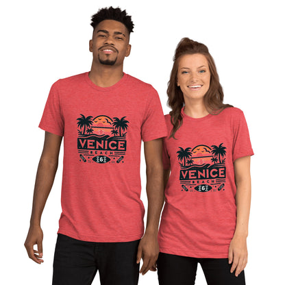 Kurzärmeliges Tri - Blend T-Shirt "Venice Beach" - Artexio