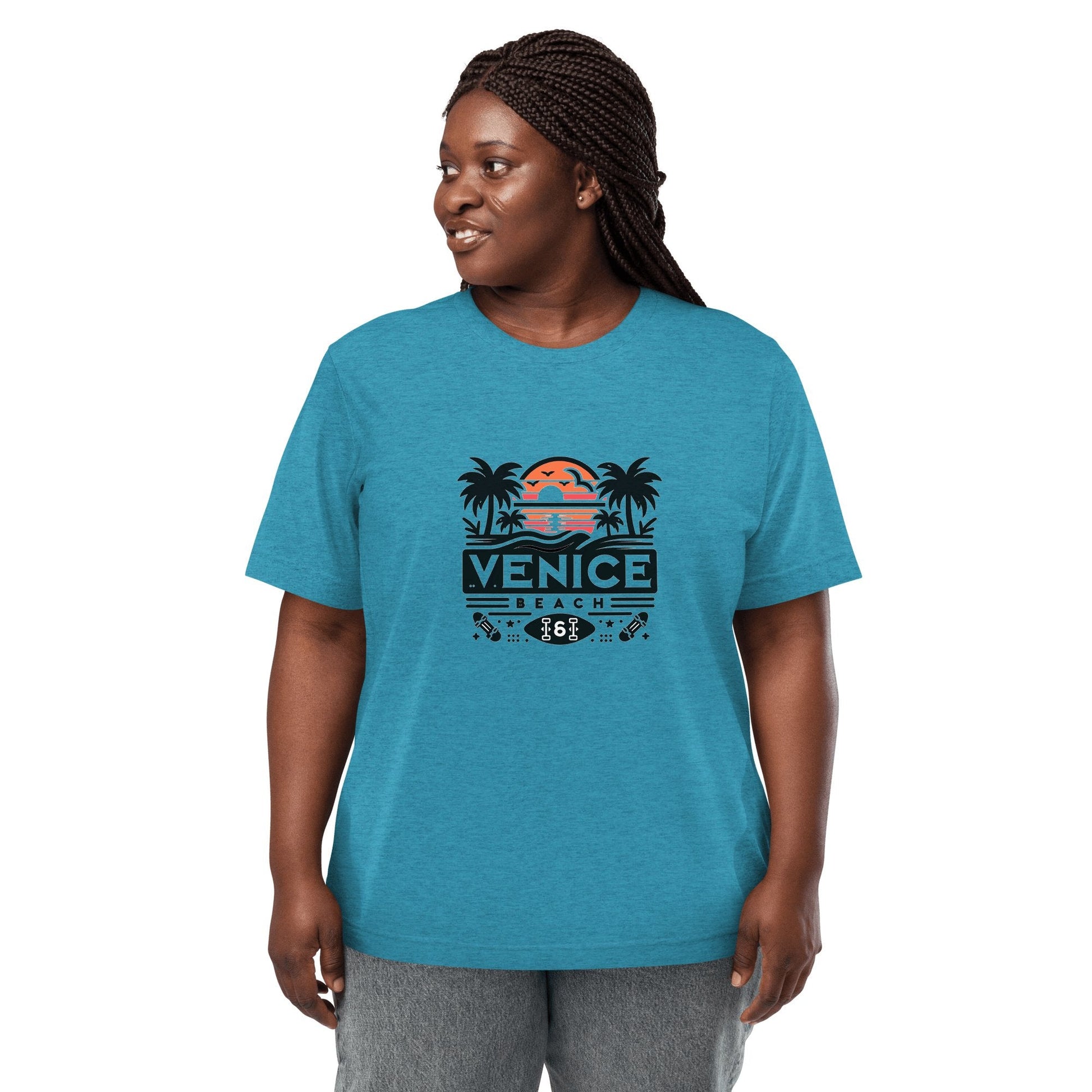 Kurzärmeliges Tri - Blend T-Shirt "Venice Beach" - Artexio